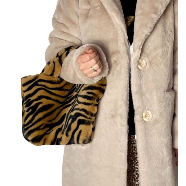 AMIE coat Beige Fur bag