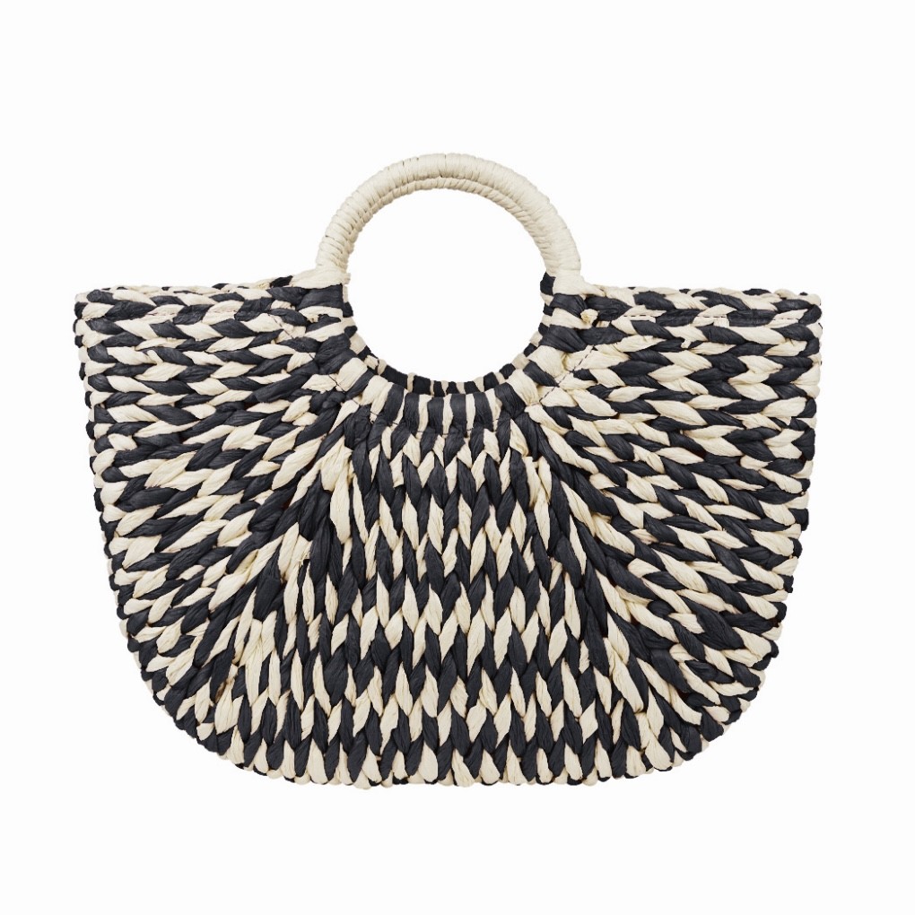 BELIZE staw bag Black