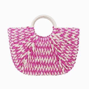 BELIZE staw bag Pink