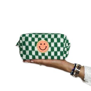 BIBI make-up pouch Check Green