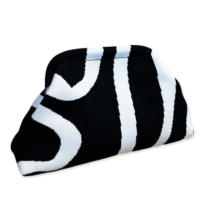 BO clutch Black White side BO clutch Black White side