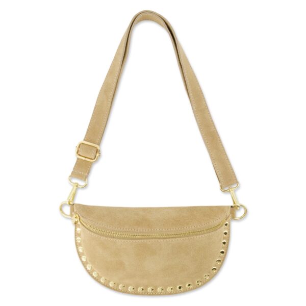 BOULOU studded cross body Beige