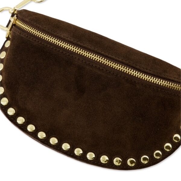 BOULOU studded cross body Dark Brown