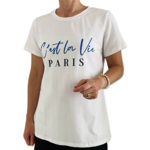 CELESTE tee Blue model long CELESTE tee Blue model long
