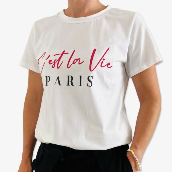 CELESTE tee Pink model side