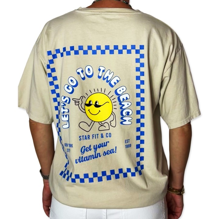 COLE tshirt Beige back COLE tshirt Beige