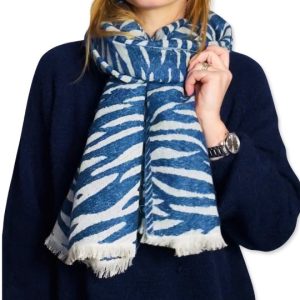 DAISY scarf Zebra Teal
