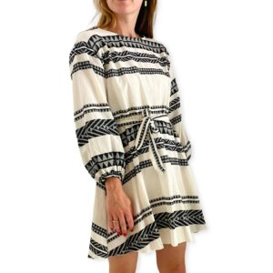 ELIN dress Black White side