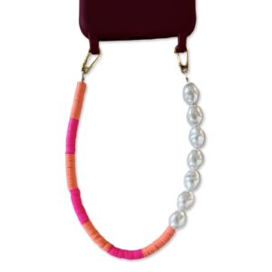 GWENETH phone cord Orange Pearl