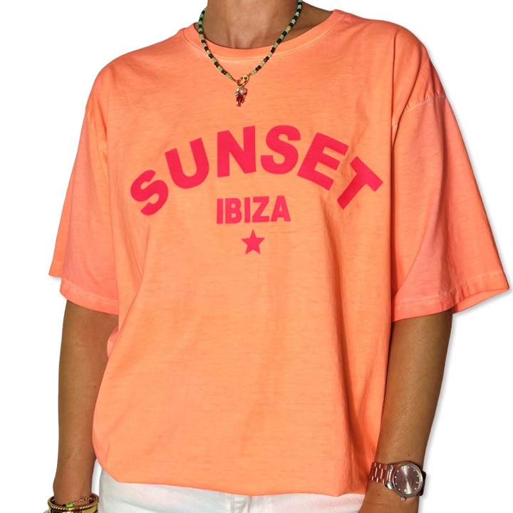 IBIZA tshirt Orange 2 SUNSET tshirt Orange
