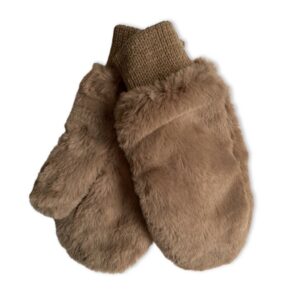 INES fur gloves Brown
