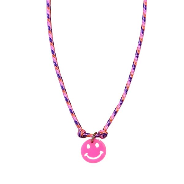 JAMIE kids necklace Pink Smiley 3