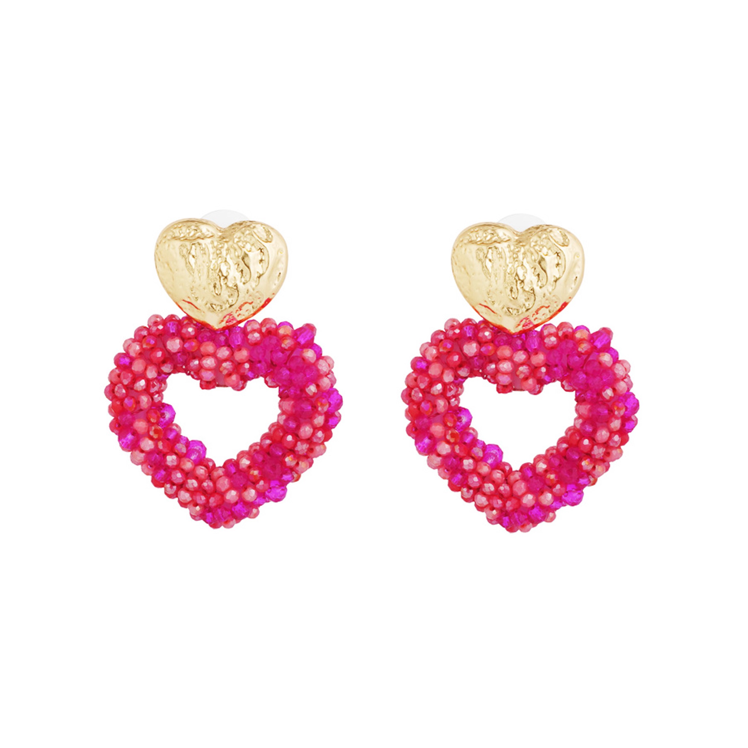 KAE earrings hearts Pink