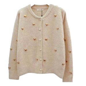 LYNN vest Beige Hearts Gold