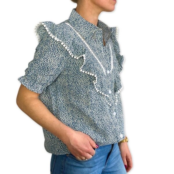 MARLY blouse Teal side