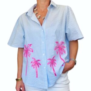 MEG blouse Stripe Palm