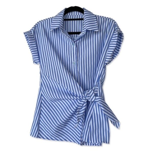 MIRA blouse Stripe Knot
