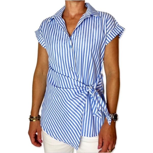 MIRA blouse Stripe knot