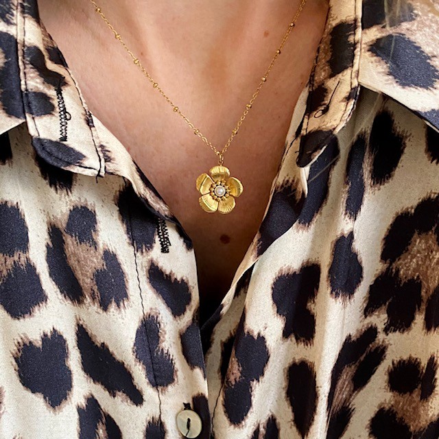 NEGIN necklace Flower Gold