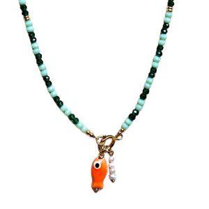 NIMES necklace Green Close up