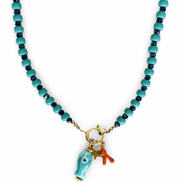 NINTE necklace Green Blue
