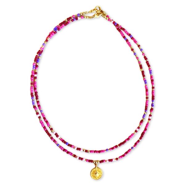NOISY necklace Burgundy
