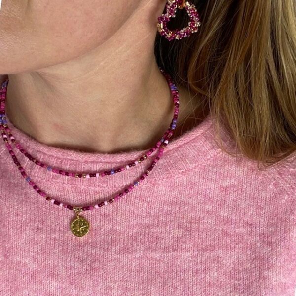 NOISY necklace Burgundy 2