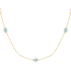 NOVY necklace flowers Blue