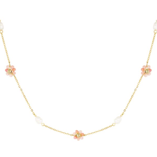 NOVY necklace flowers Peach