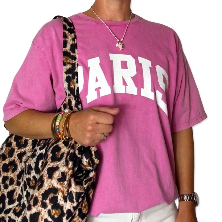 PARIS tshirt Pink 2 PARIS tshirt Pink