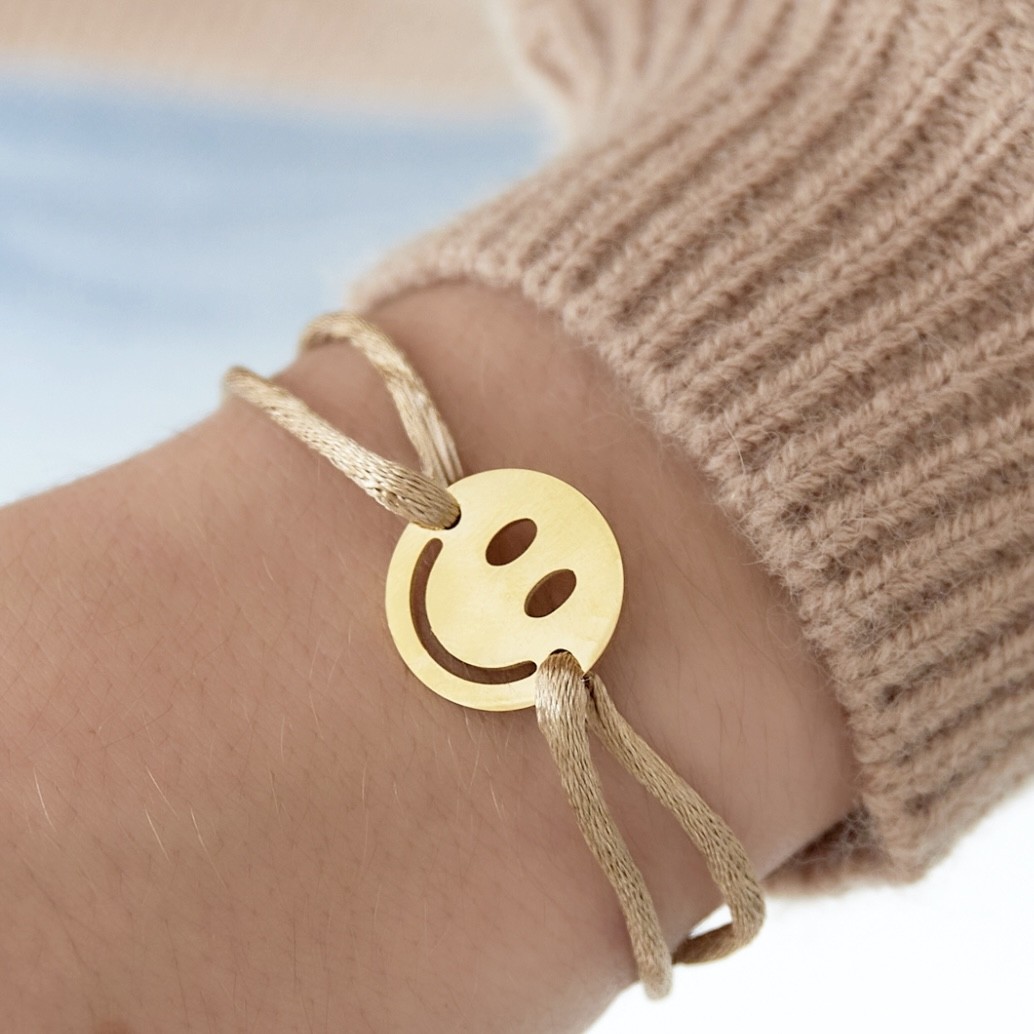 ROMEE smiley bracelet Beige 2