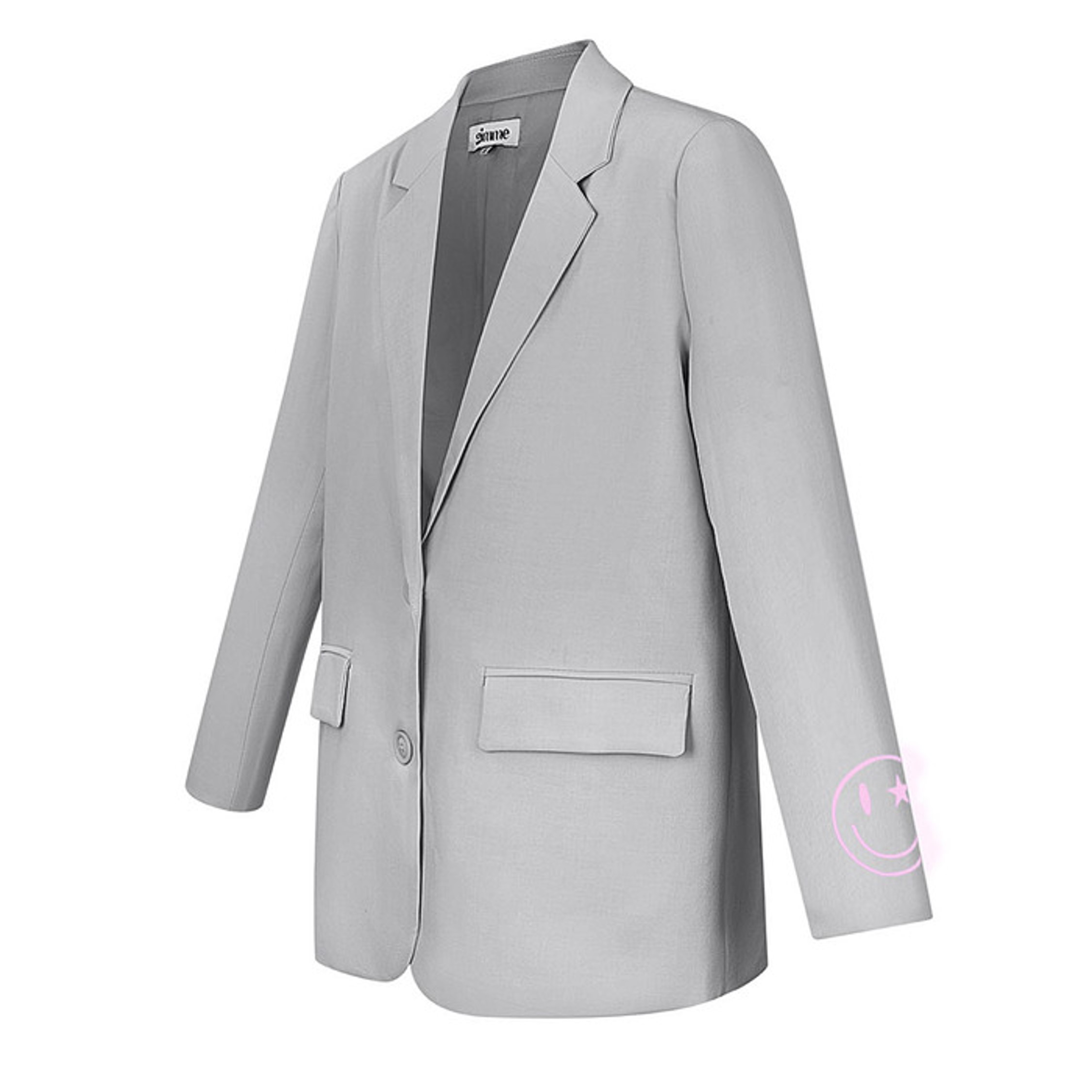 SMILE blazer Grey Pink side