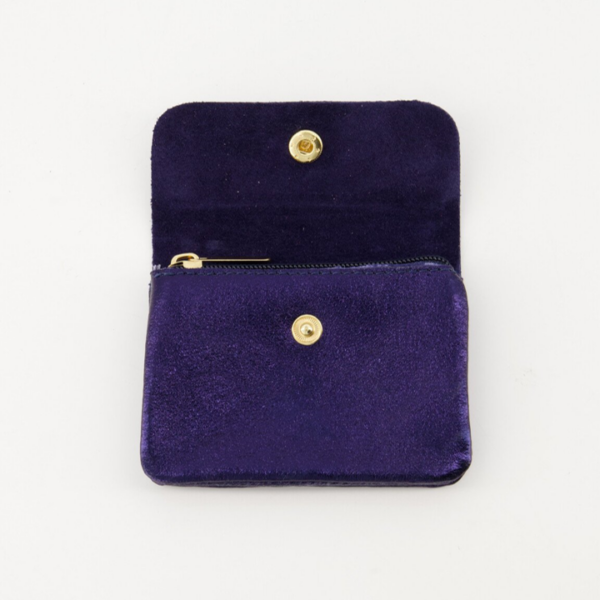 UMA coin purse Blue Metallic 2