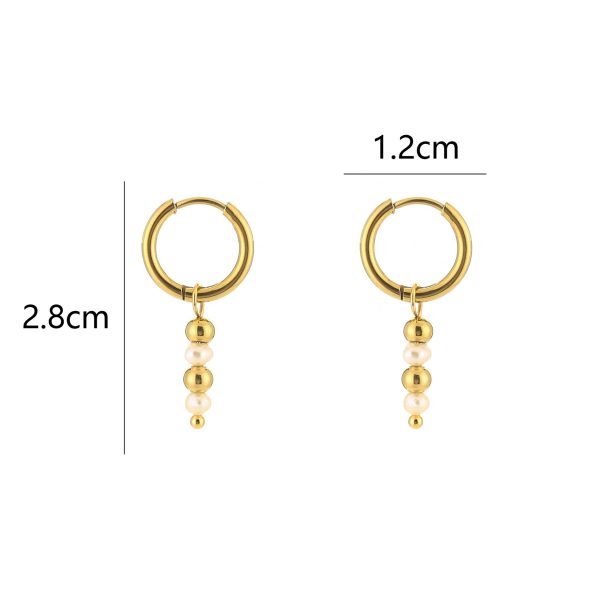 VAENY earrings Gold Pearl