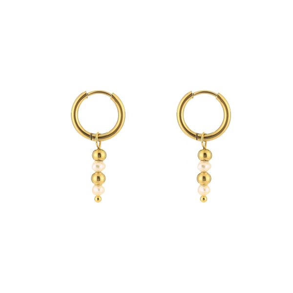 VAENY earrings Gold Pearl