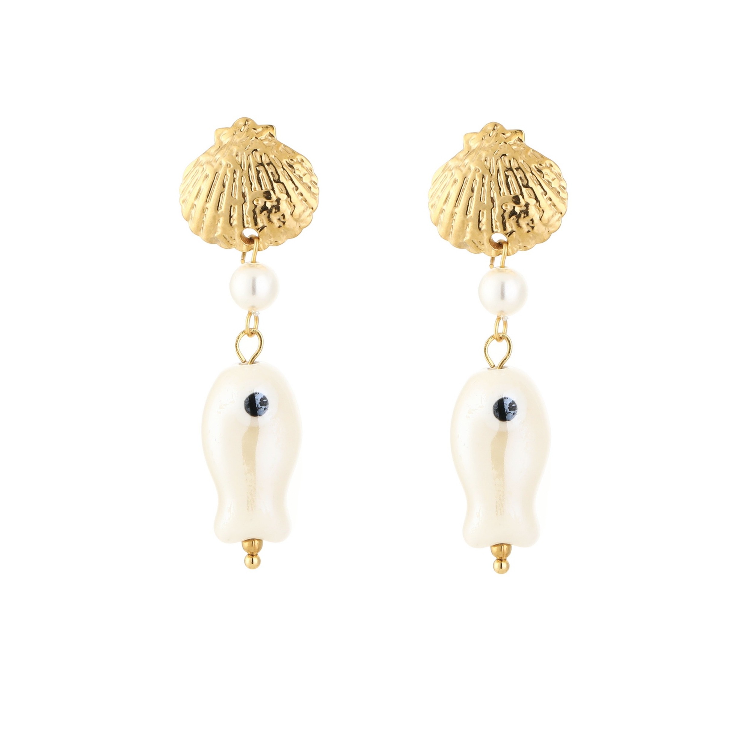 VAILLY earrings Fish Beige