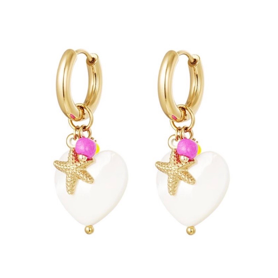 VAYA earrnigs Heart White