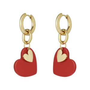 VELAINE earrings Red Hearts