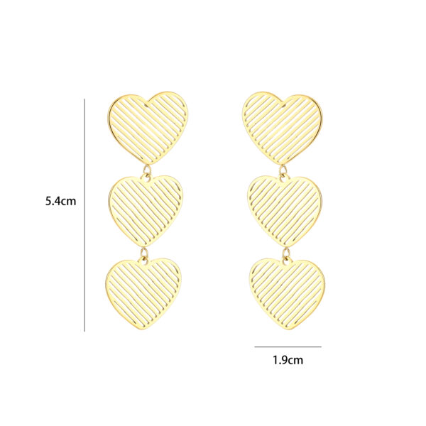 VELIA earrings Gold Hearts - Afbeelding 3
