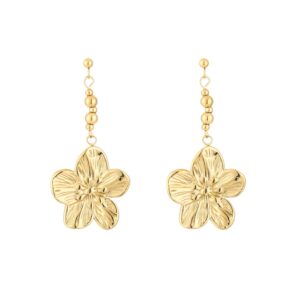 VERINE earrings Flowers Gold