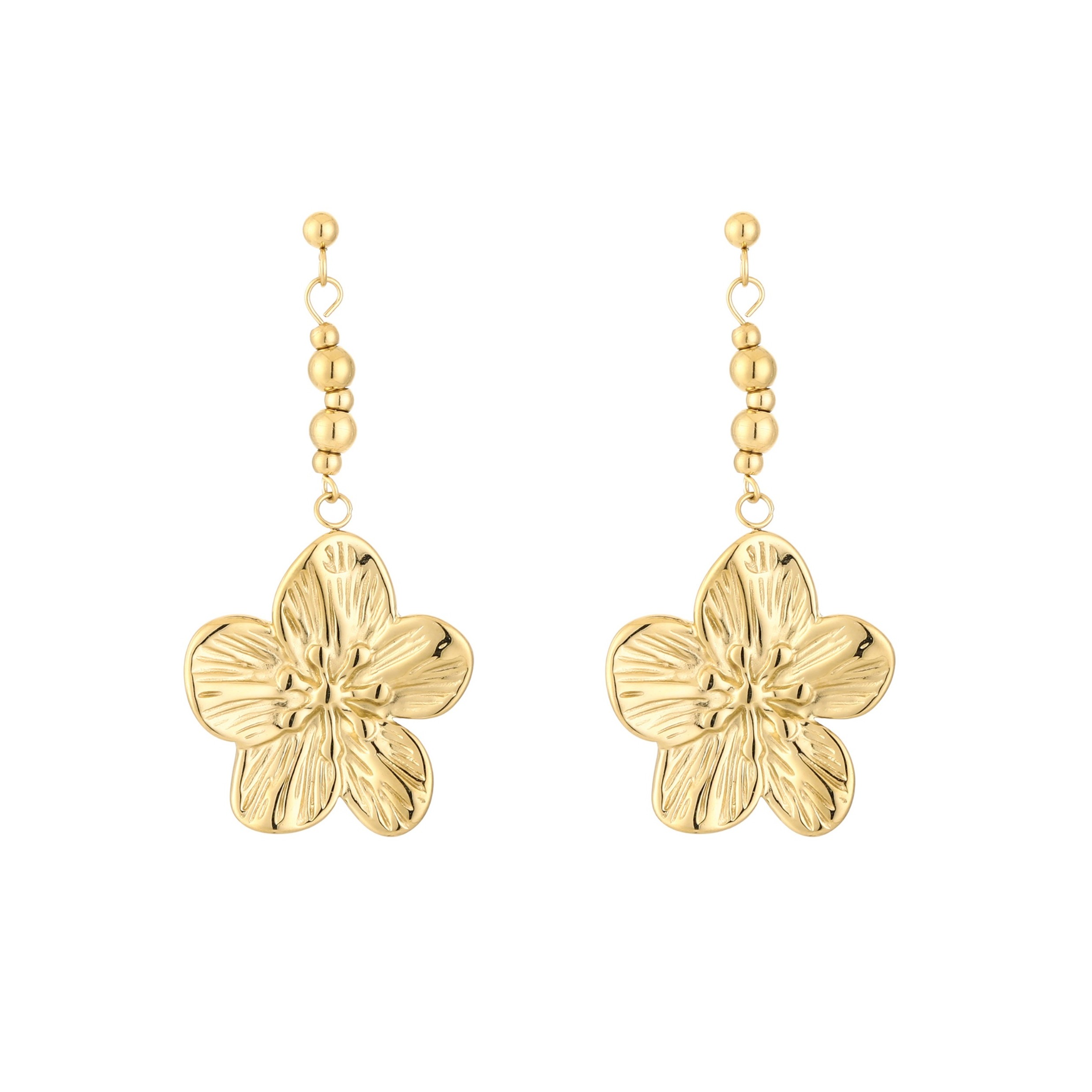 VERINE earrings Flowers Gold