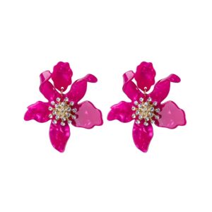 VESLE flower earrings Fuchsia
