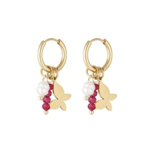 VONA earrings Butterfly Red