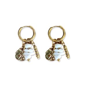VU earrings White